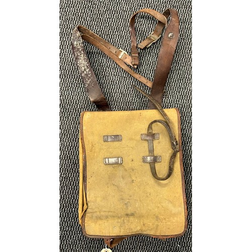 543 - WW1 German Tornister backpack dated 1917 maker marked BAK.