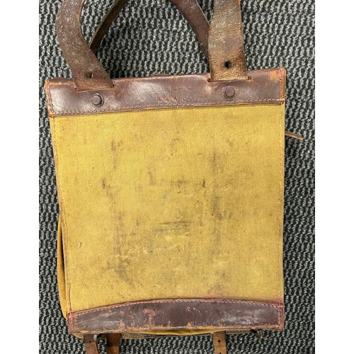 543 - WW1 German Tornister backpack dated 1917 maker marked BAK.