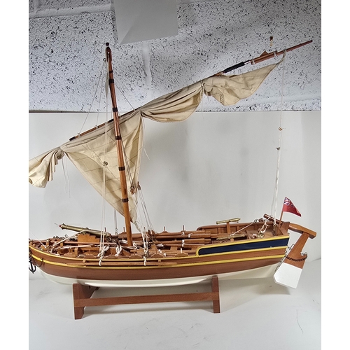 364 - A good museum quality model of an 18th. Century Royal Navy coastal gun sloop, 26