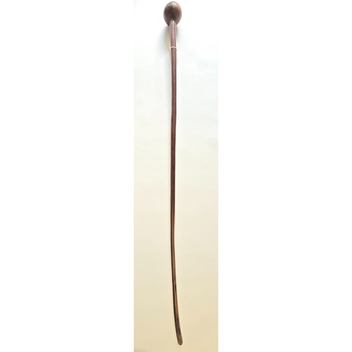 384 - A scarce 19th C. Zulu induna's hardwood staff of rank, 50.5