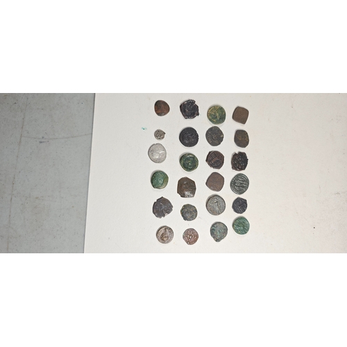 337 - 24 Various Bronze coins Inc; some Greek Crusaders.GC