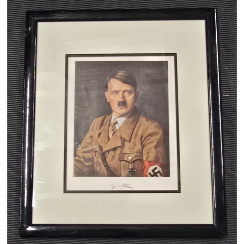 531 - Adolf Hitler portrait in a modern frame.