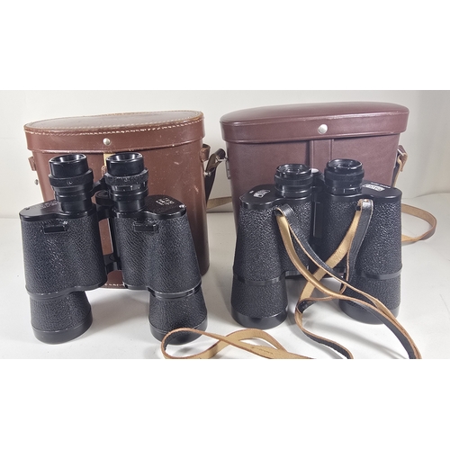 368 - A pair of Zeiss Wetzler 7x50 prismatic binoculars, and a pair of Carl Zeiss Jena 10x50 binoculars, b... 