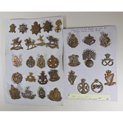417 - Twenty-one mostly restrike Infantry, Territorial and other cap badges, and ten ERII and modern cap b... 