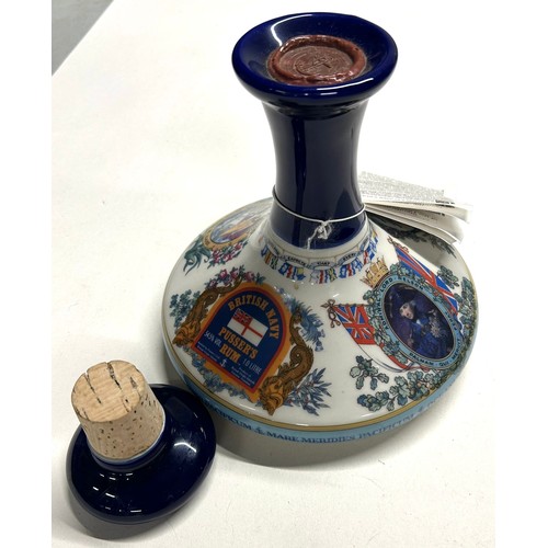370 - Vintage Pusser's rum ceramic decanter. Specifically known as 
