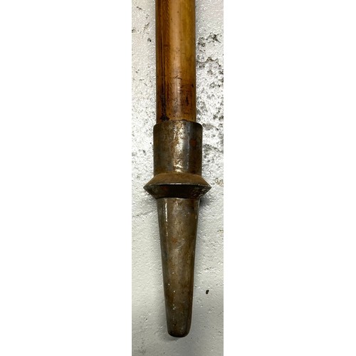 749 - An 1868 pattern cavalry trooper’s lance, bamboo shaft, iron shoe and fluted head (the latter now pla... 