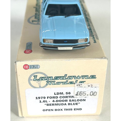 49 - Lansdowne Models LDM.56 1979 Ford Cortina MKIV 1.6L 4-Door Saloon. An example in Bermuda Blue. Boxed... 