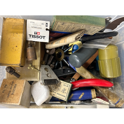 329 - To include hand removers, Bergeon case tools, balance truing calipers, drilling tools and assorted p... 