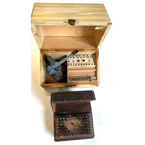 349 - To include two sets of stakes, an incomplete jewelling tool, a Jacot tool with accessories and a mai... 