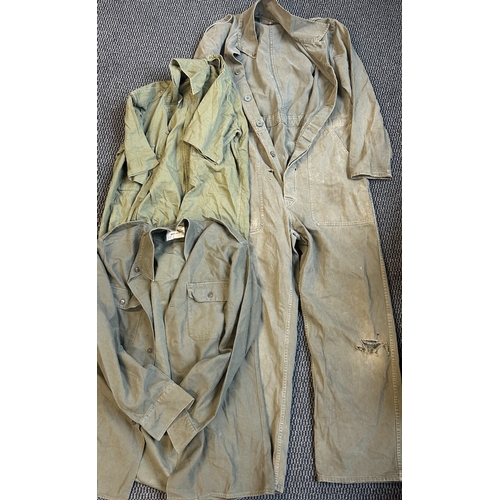 box of assorted surplus uniform and Reproduction clothing inc ...