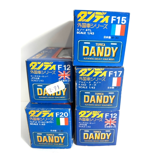 1 - 5 Tomica Dandy Cars. Renault 4TL 