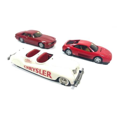 24 - 3 White Metal Models. 2x Western Models - WP120 1990 Jaguar XJRS. In red oxide red with tan interior... 