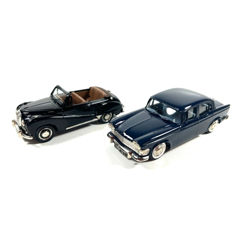 26 - 2 Lansdowne White Metal Models. A LDM9x 1953 Austin Somerset Convertible. In black with brown interi... 