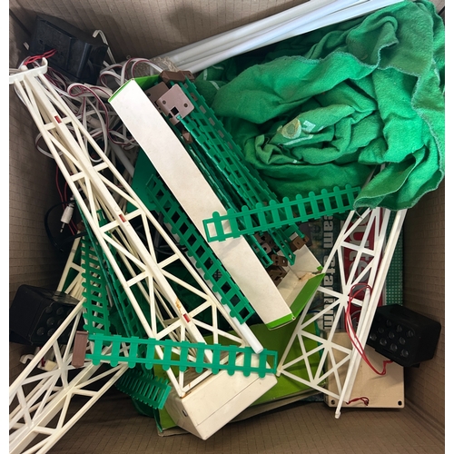 6 - SUBBUTEO. Includes team, flood lights, pitch, goals, 2x Subbuteo games and other items. Some are bro... 