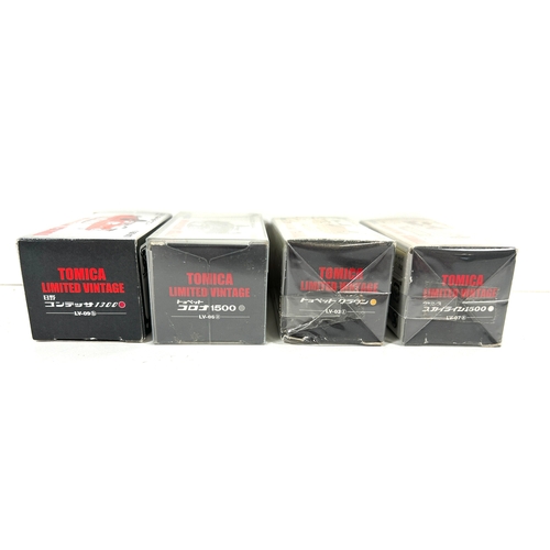 35 - 4 Tomica Limited Vintage 1/64 scale vehicles. LV-03 Toyopet Crown. LV-06 Toyopet Corona 1500. LV-07 ... 