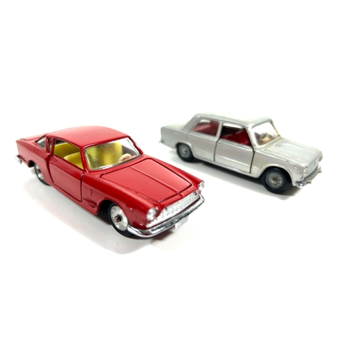 47 - 2 Italian Mercury Cars. A Fiat 2300S Coupe (23), in bright red with yellow interior. Plus a Fiat 124... 