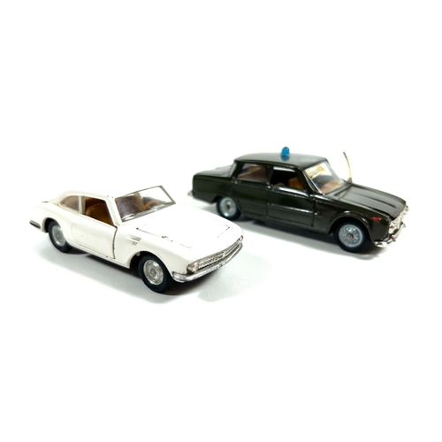 48 - 2 Italian Politoys -M series. OSI Coupe (533) in white with brown interior. Plus an Alfa Romeo Giuli... 