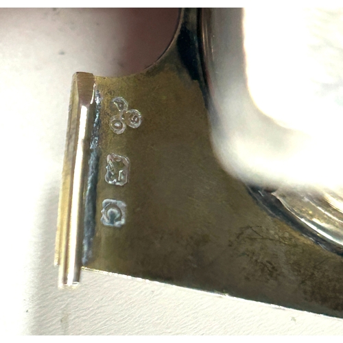 338 - A good silver travel clock case, 65x57x16mm, HM Birmingham 1927, with engine  turned finish overall ... 