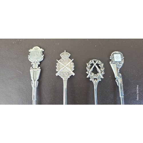 344 - A silver shooting prize teaspoon, the handle in the form of a Lee-Enfield Rifle, won by 