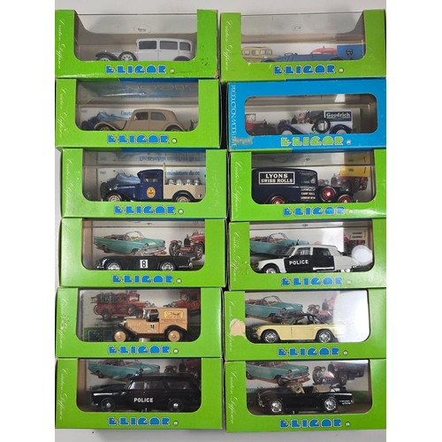 12 - 24 Eligor 1:43 Classic Vehicles. Including - Triumph TR5, Citroen Berline, Peugeot 404 POLICE, Ford ... 