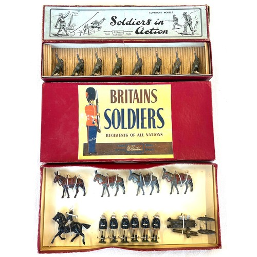 17 - BRITAINS. No.161 Soldiers in action, together with a No.28 MOUNTAIN gun of the ROYAL ARTILLERY GUNNE... 
