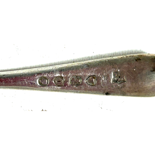 29 - A silver mustard pot and spoon, missing  liner, of plain design. London 1862, by CRC. Weight 75gms.