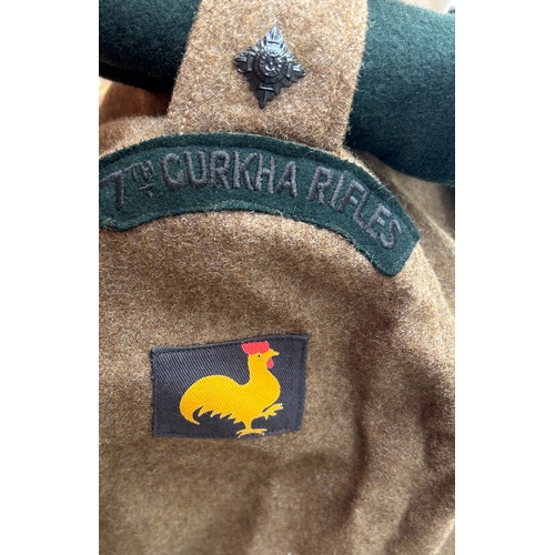 40 - A 1949 pattern Officers Battledress Uniform of the 7th Gurkha Rifles, comprising battledress blouse ... 