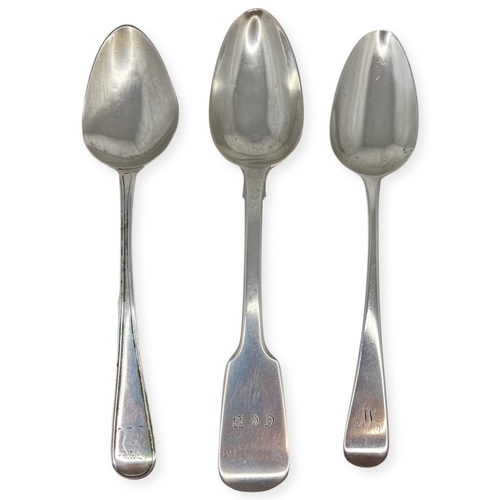 3 Solid Silver Desert Spoons various makers some AF. 100g