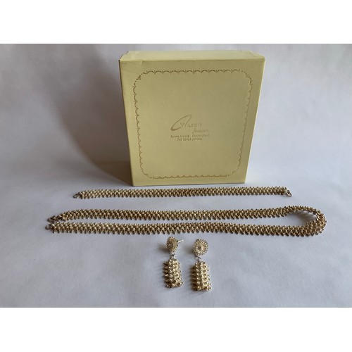 63 - Silver 925 Necklace, Bracelet and Earring Set
48g