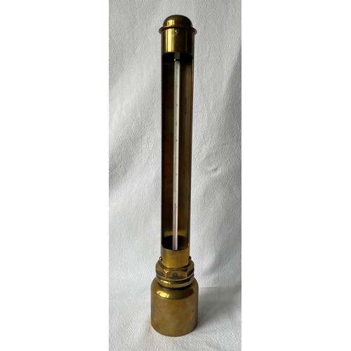 24 - Brass Ships Thermometer by G.H. Zeal and a Telescope Sighting No22D.MKI believed to be WWII