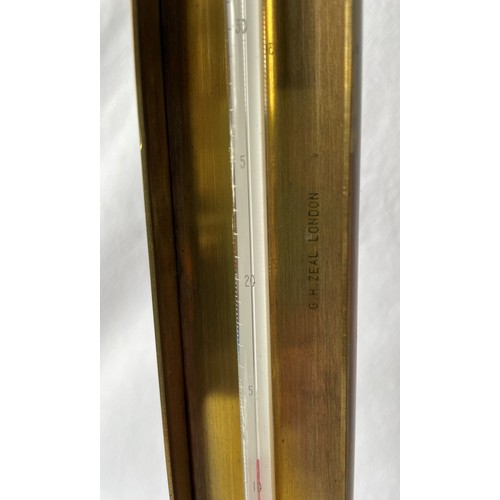 24 - Brass Ships Thermometer by G.H. Zeal and a Telescope Sighting No22D.MKI believed to be WWII