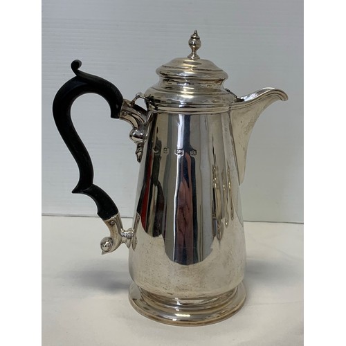 55 - A Three Piece Silver Tea Set with a Silver Coffee Pot
Tea Pot (374g), Sugar Bowl (140g) and Milk (10... 