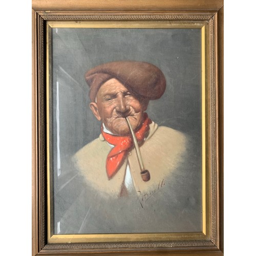 10 - A PAIR OF OILS BY ARTURO PETROCELLI
ARTURO PETROCELLI (ITALIAN 1856 - 1926), MAN WITH A PIPE; and FE... 