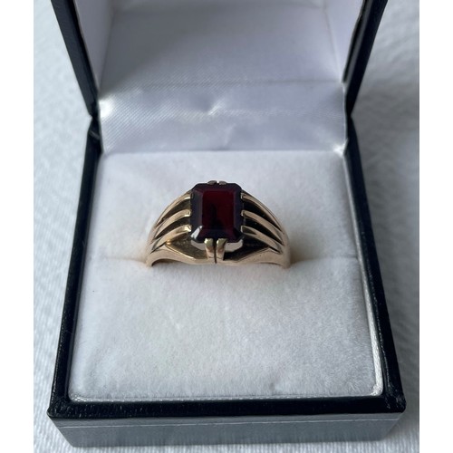 66 - A 9ct Gold Ring set with a Ruby (5g Gross), a Silver and Stone Set ring marked '925' (3g Gross) with... 