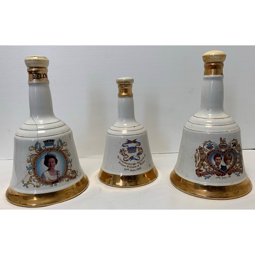 72 - Three Commemorative Bells Whisky Decanters (3)
Charles and Diana's Wedding
The Birth of Prince Willi... 