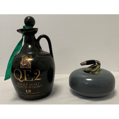 74 - Two Openned Whisky Decanters (2)
Bells Wade Curling Stone and QE2 Flagon