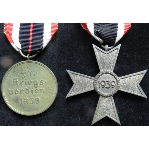 18 - WW II War Merit Cross without swords.; War Merit Medal.