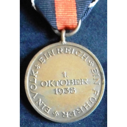 22 - The Sudetenland Medal 1938.