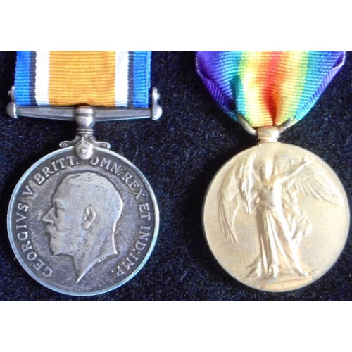 124 - WW I Pair. War & Victory Medals; to 5099 Cpl. H. Brogden. L’pool R.