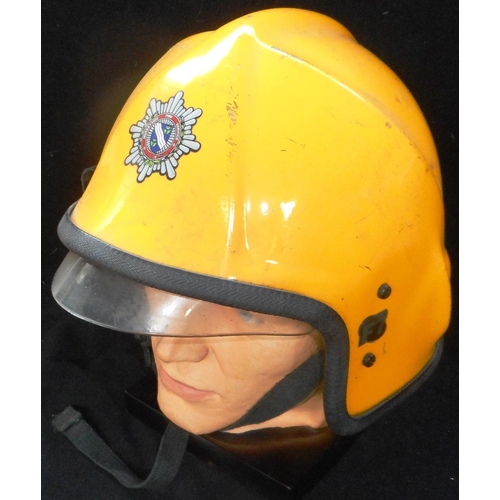 181 - Fire helmet. Pacific F7. 2nd pattern Merseyside F.B. badge.