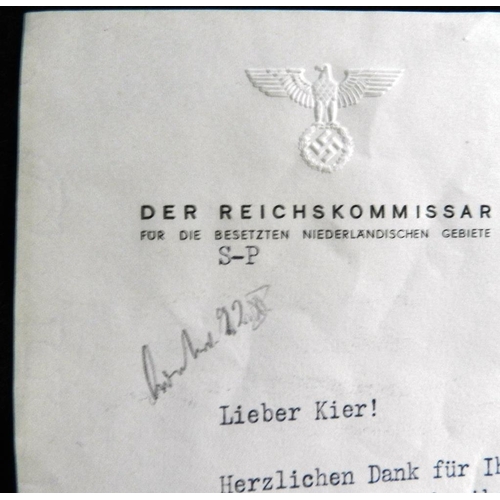 206 - Two 3rd Reich documents. The first dated 1935 dealing with changes at Giebelstadt Airport, and signe... 