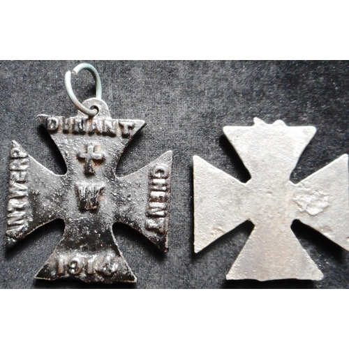 92 - World War 1. 1914-1918 British Anti-German Propaganda caricature Iron Cross marked Rheims – Louvain ... 