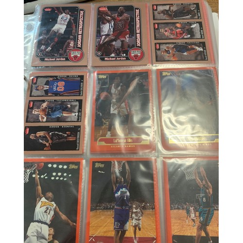 157 - Cigarette & Trade Cards:  A folder containing a large quantity of Fleer/Topps/Upper Deck/NBA collect... 