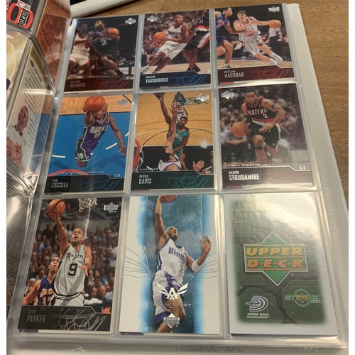 157 - Cigarette & Trade Cards:  A folder containing a large quantity of Fleer/Topps/Upper Deck/NBA collect... 