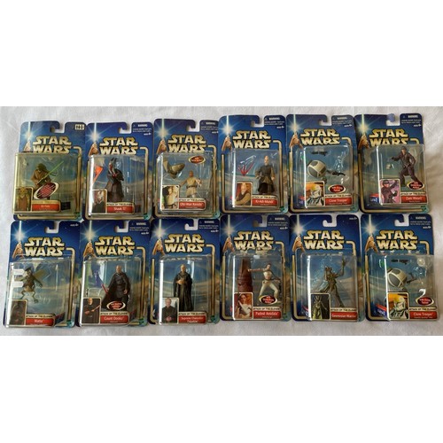 127 - Star Wars Interest- 
Including  24 Hasbro Figures 2001- Attack of the Clones. All in Original packag... 