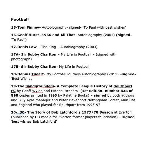 143 - Football Interest: A collection of Eight autographed hardback books on the subject of football (8)
T... 