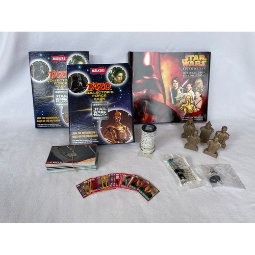 126 - Collection of Star Wars Memorabilia 
Star Wars Tazos and other Star Wars Collectibles.
Including 2 x... 