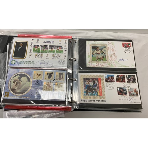 132 - Three Folders of Signed Photos and First Day Covers / Stamps