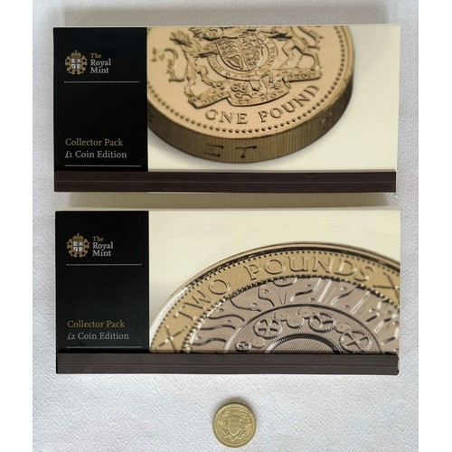 251 - A Group of The Royal Mint Collectible Coins.
A £1 Coin Edition (With 12 Coins, 1 uncirculated)
an a ... 