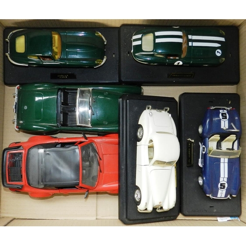 106 - Box of 10 larger scale car models.